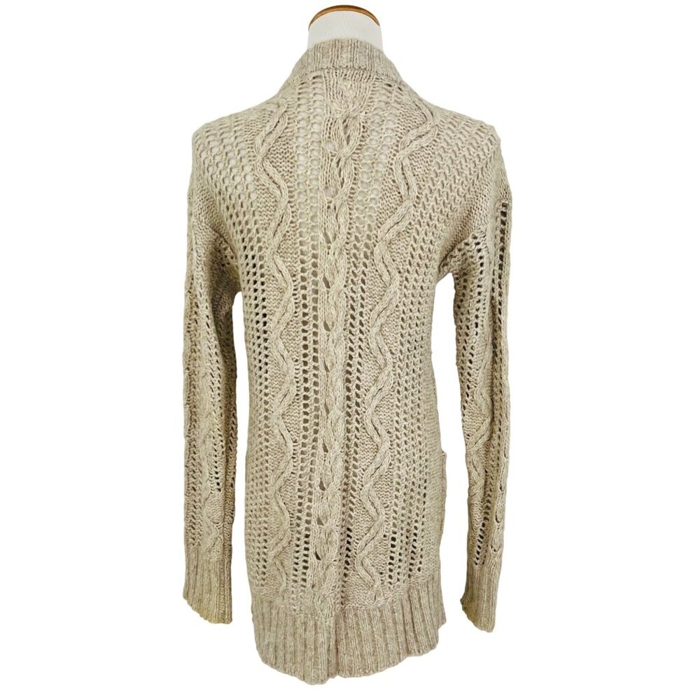 Vintage Aerie x American Eagle Open Front Relaxed Cable Knit Cardigan Sweater - Picture 6 of 12
